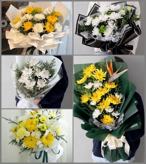 江苏常州武进区雪堰镇白事花束代送